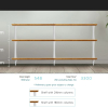 Quadraspire SV2T Three Shelf Stand, Bamboo/Silver
