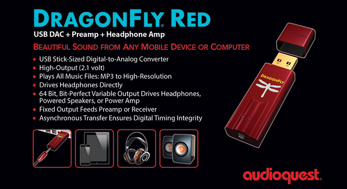 Forræderi Brig fejl Audioquest DragonFly Red Miniature USB DAC and Headphone Amp | Galen Carol  Audio | Galen Carol Audio