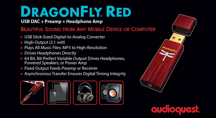 Audioquest DragonFly Red Miniature USB DAC and Amp | Galen Carol Audio | Galen Audio