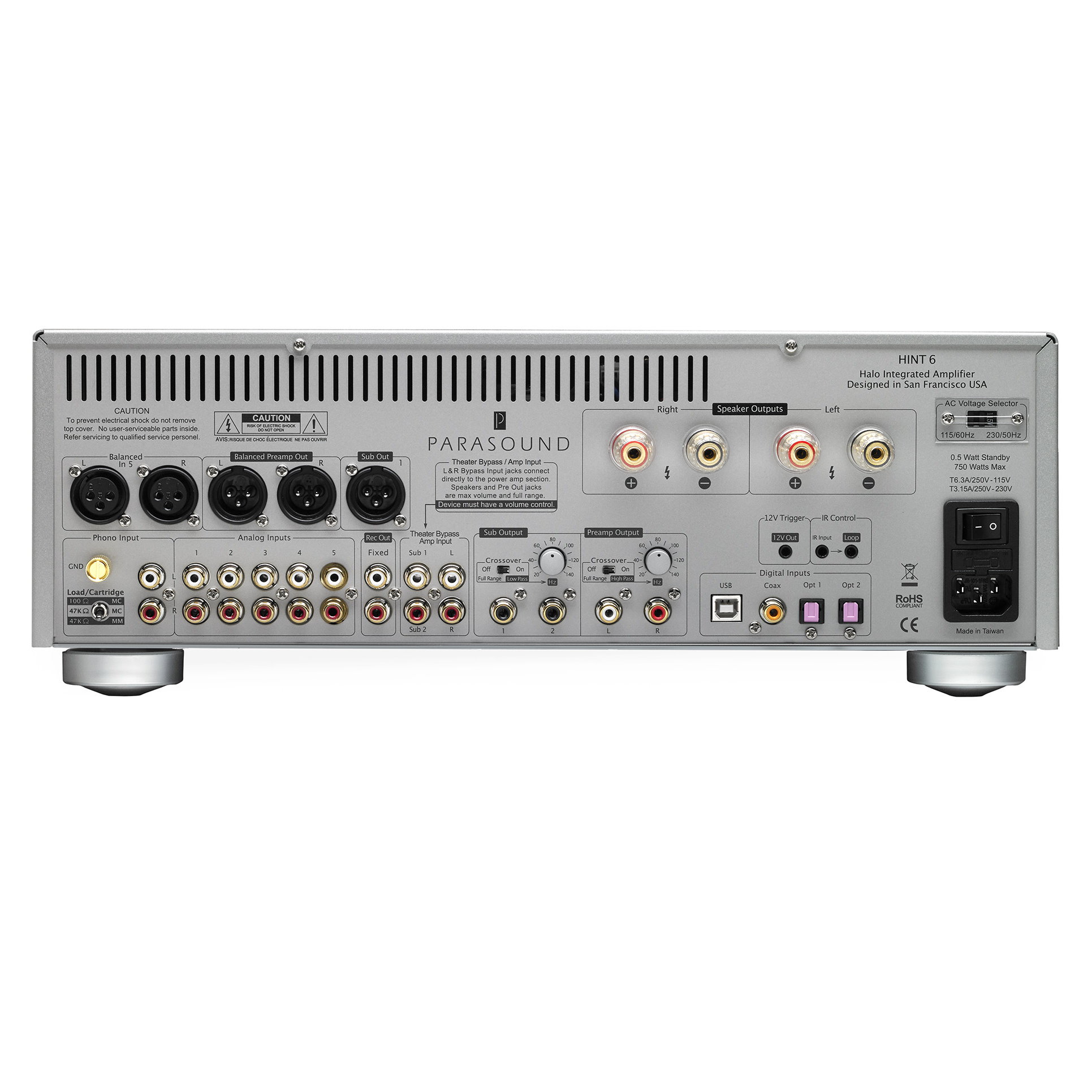 Parasound Halo HINT 6 Integrated Amplifier with DAC Galen Carol Audio